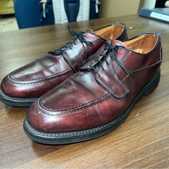 ALLEN EDMONDS BRENTWOOD Burgundy  LEATHER OXFORD MEN'S  SIZE 12.5B - Picture 2 of 12